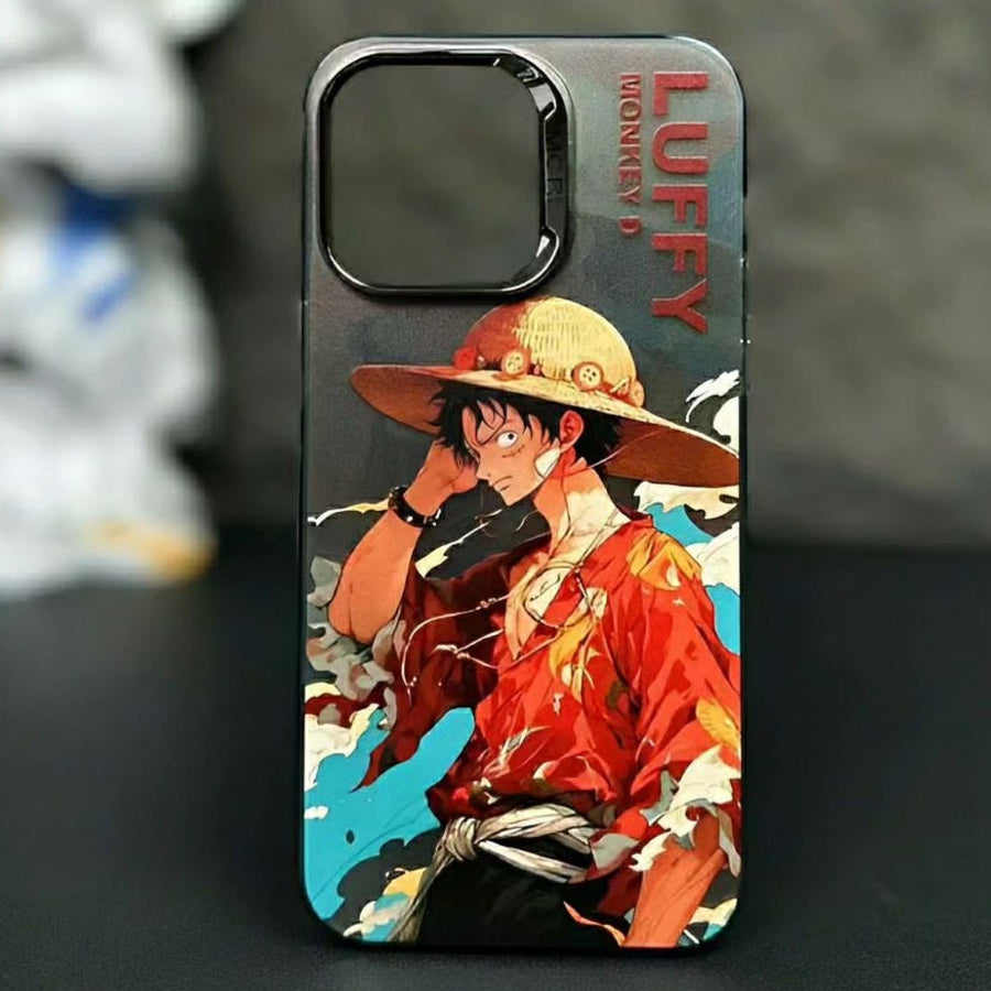 IPHONE 15 PRO MAX LUFFY ONE PIECE METALIC ANIME COVER