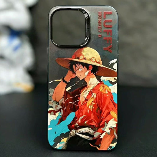 IPHONE 15 PRO MAX LUFFY ONE PIECE METALIC ANIME COVER
